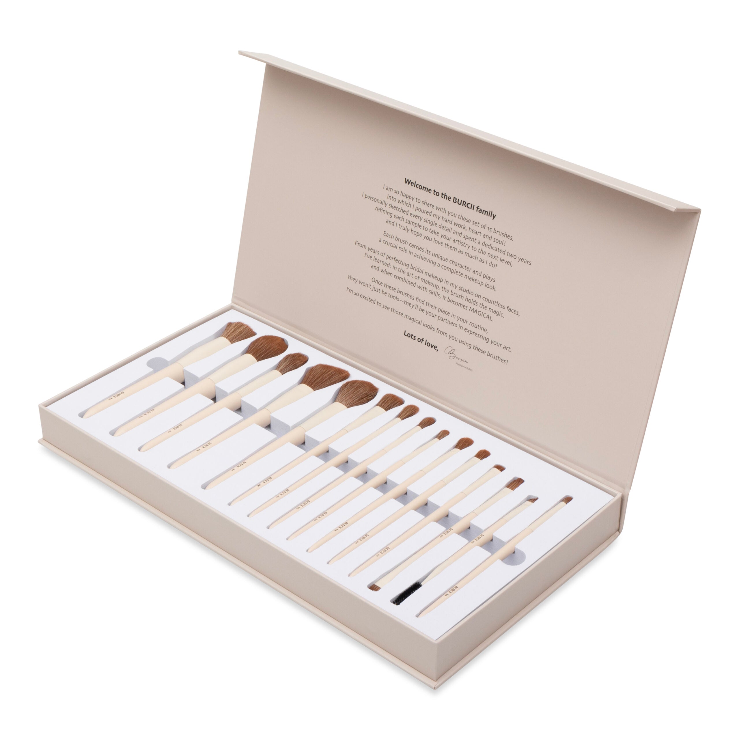 BURCII - Professionele make-up kwastenset set (15-delig)